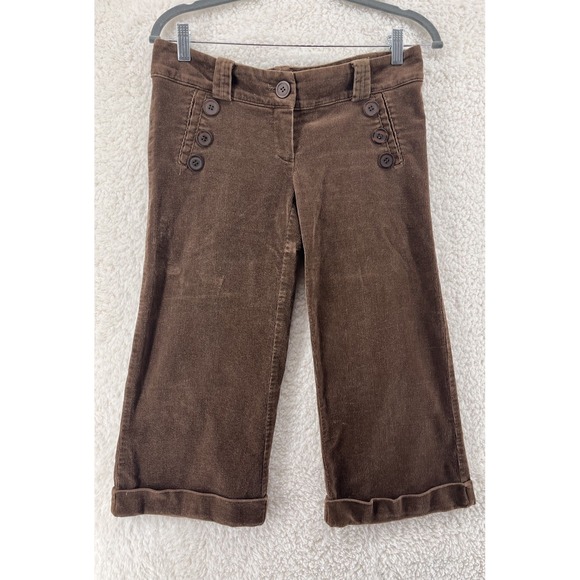 Wet Seal Pants - VTG Size Small Wide Leg Crop Capri Corduroy Pants Y2K Skater Grunge